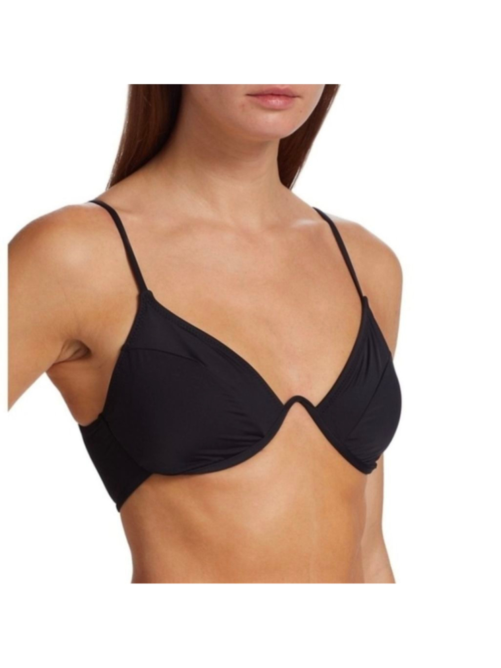 Good American Black Underwire Bikini Top Medium Size 2 Adjustable Swim Top